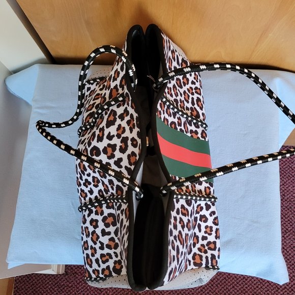 NEW Women's Leopard Neoprene Tote Bag & Wallet Set - MULTIPURPOSE ENORMOUS SPACE - Picture 8 of 10